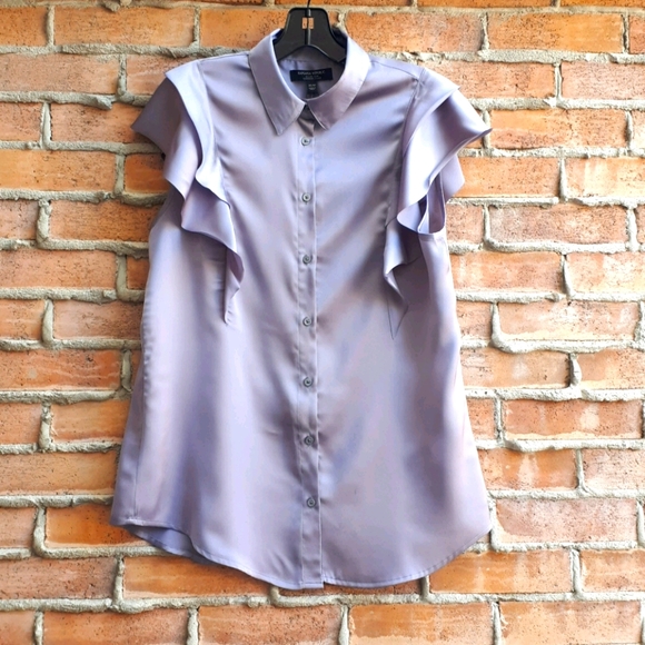 Banana Republic Tops - Banana Republic Double Flutter Sleeve Satin Blouse